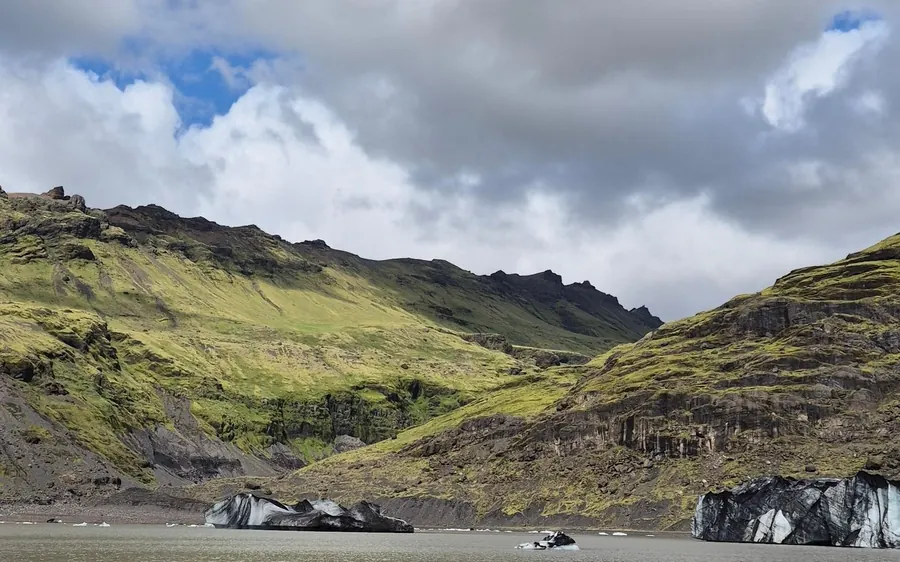 A guided glacier walk on Sólheimajökull in south Iceland